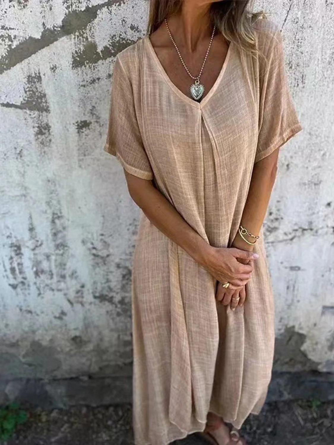 Stylish V-neck Dress
