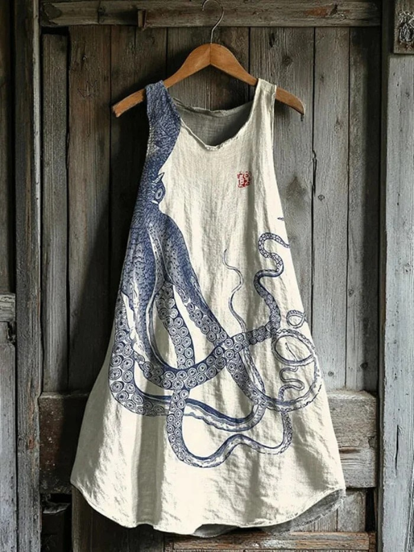 Japanese Octopus Legs Art Tank Dress