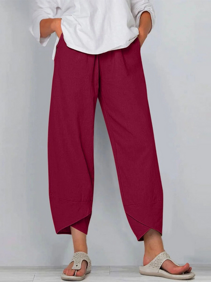 Women's Solid Color Loose Elegant Casual Simple Pants