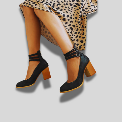 Caa™ | Flat sandals with ankle strap and chunky heel for women