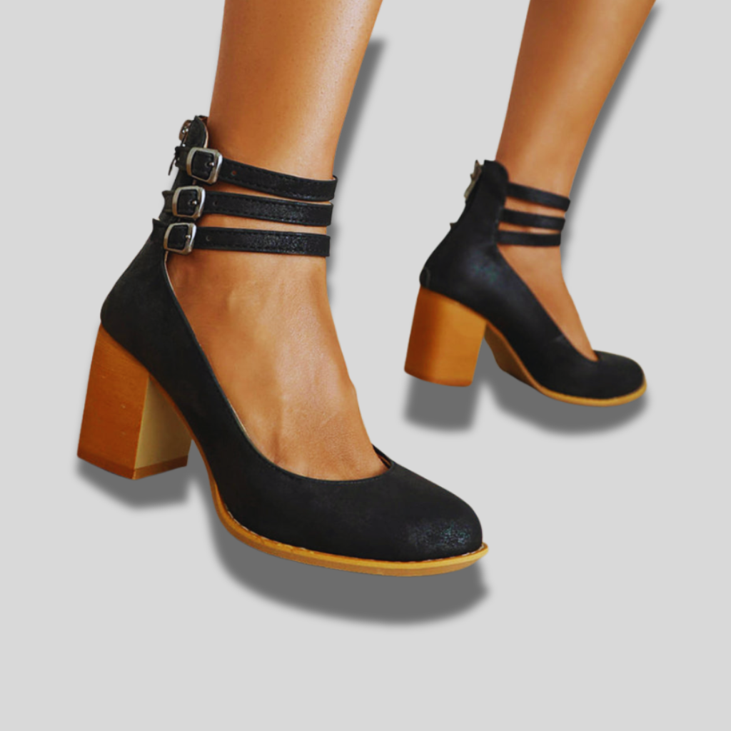 Caa™ | Flat sandals with ankle strap and chunky heel for women