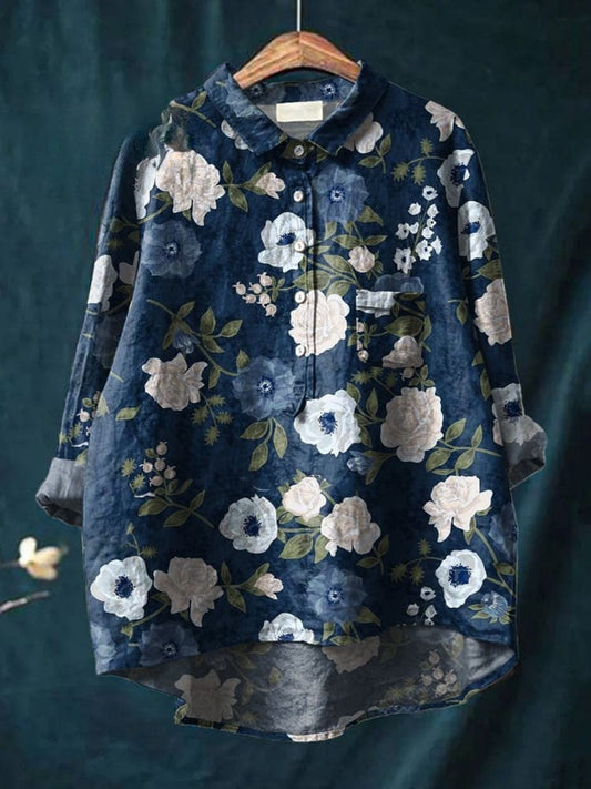 Women's Floral Art Print Casual   Shirt
