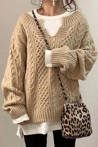 Pattern Casual Knit Sweater