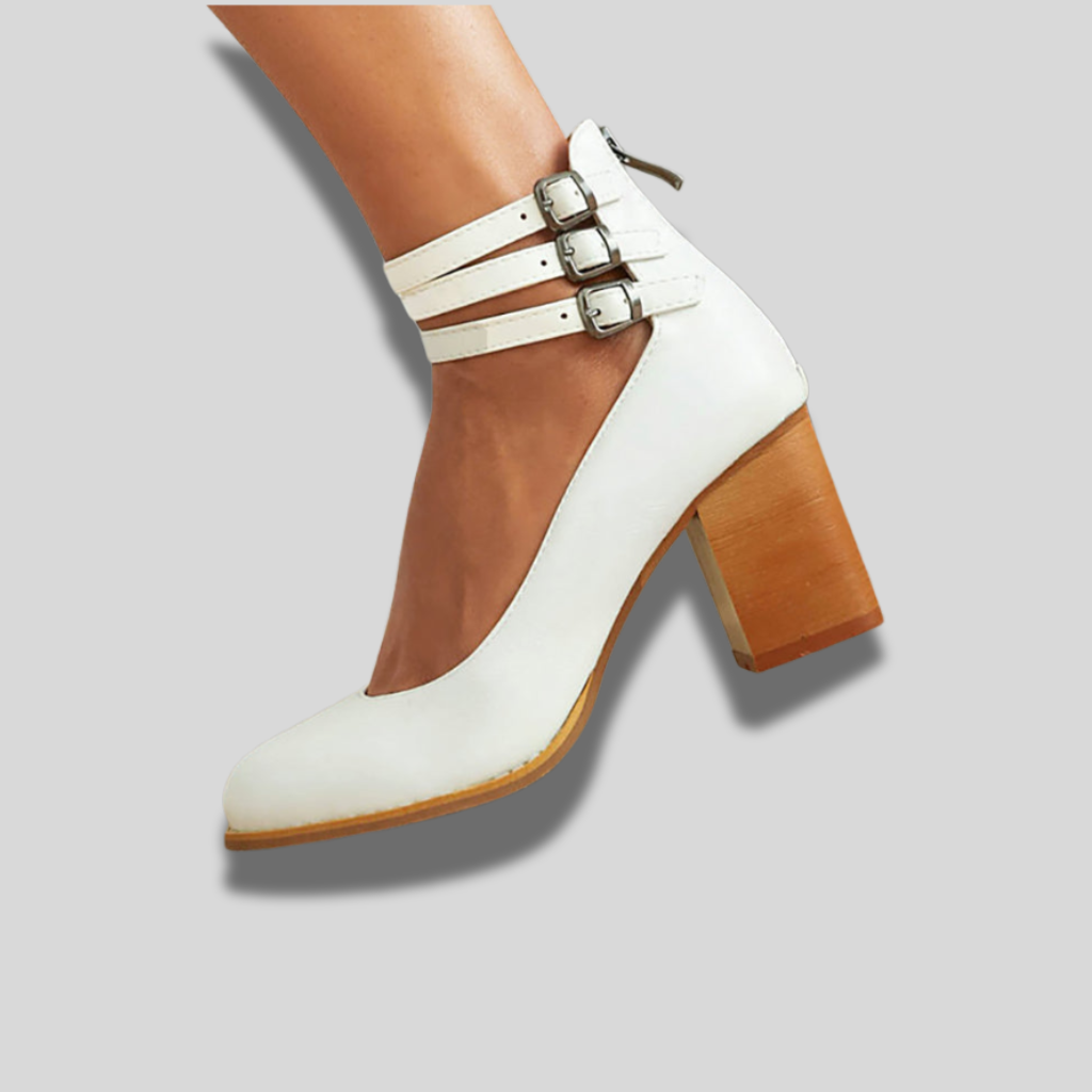 Caa™ | Flat sandals with ankle strap and chunky heel for women