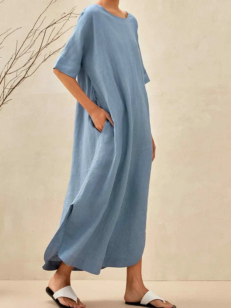 Women‘s Linen A-Line  Dress