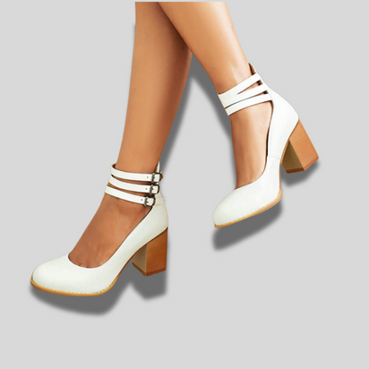 Caa™ | Flat sandals with ankle strap and chunky heel for women