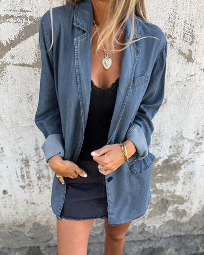 MIREIA - CASUAL DENIM BLAZER