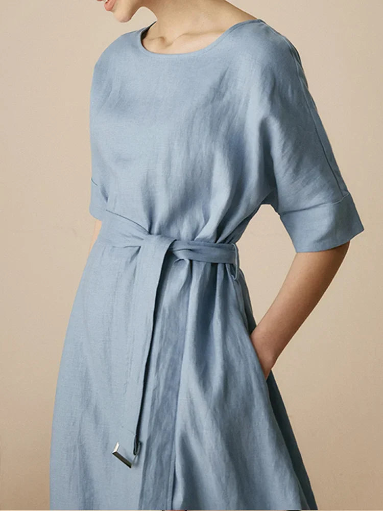 Women‘s Linen A-Line  Dress