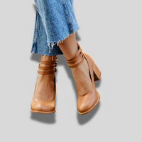 Caa™ | Flat sandals with ankle strap and chunky heel for women