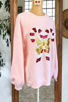 Sequined Christmas Candy Cane Sweaters