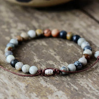 Natural Semi-Precious Healing Jasper Stone Bead Bracelet