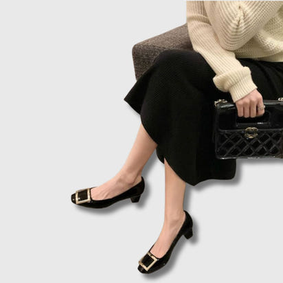 Jennifer™ | Women's Square Toe Sandals with Mid Heel