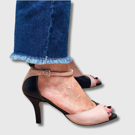 Diane™ | Mid-heel décolleté with ankle strap for women