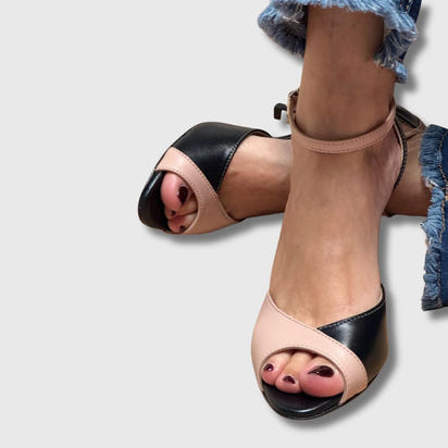 Diane™ | Mid-heel décolleté with ankle strap for women