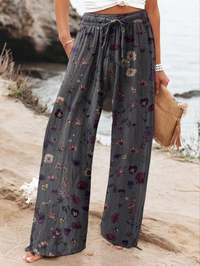 Women's  Floral  Art Printed  Casual Pants