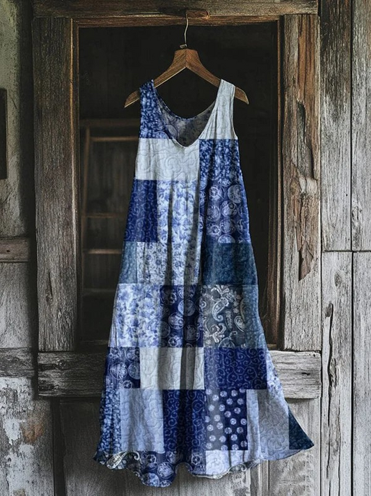 Vintage Patchwork Art  Tank Dress