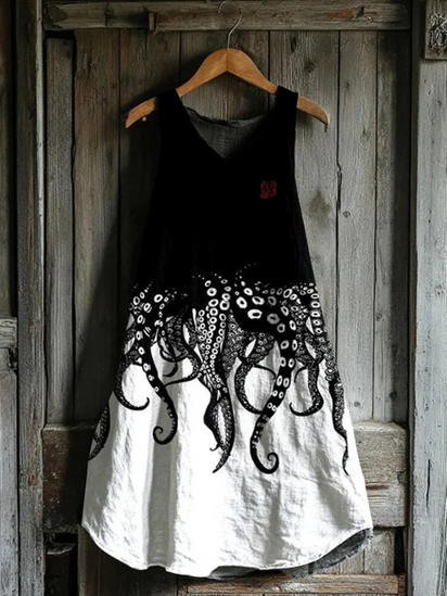 Japanese Octopus Legs Art Tank Dress