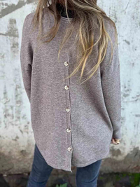 Women's Button Back Casual Knitted Sweater
