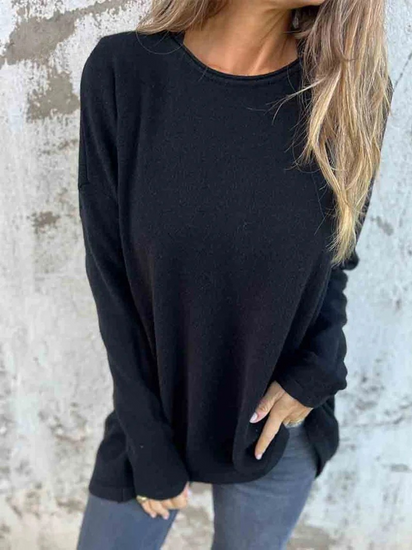 Women's Button Back Casual Knitted Sweater