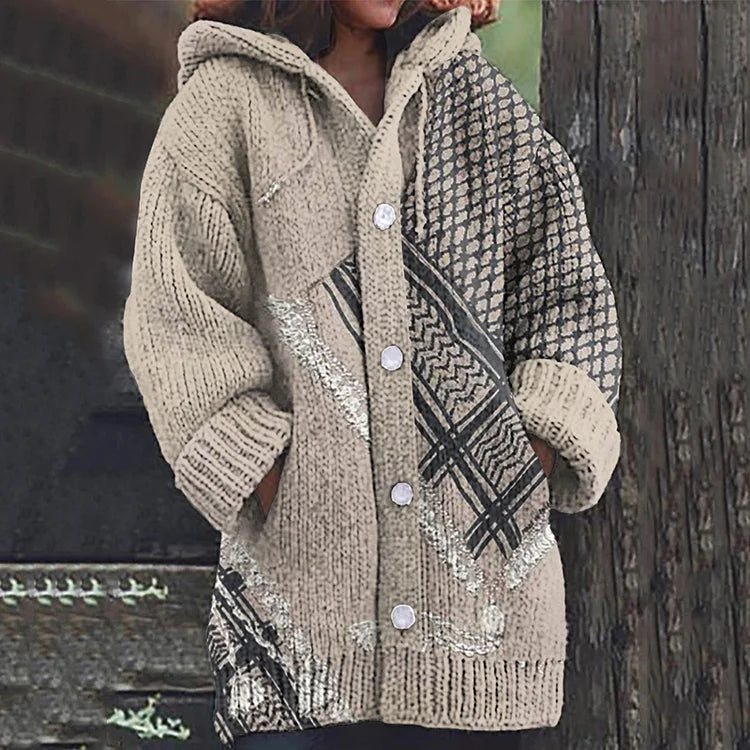 Vintage We Will Be Free Art Print Cozy Button Sweater