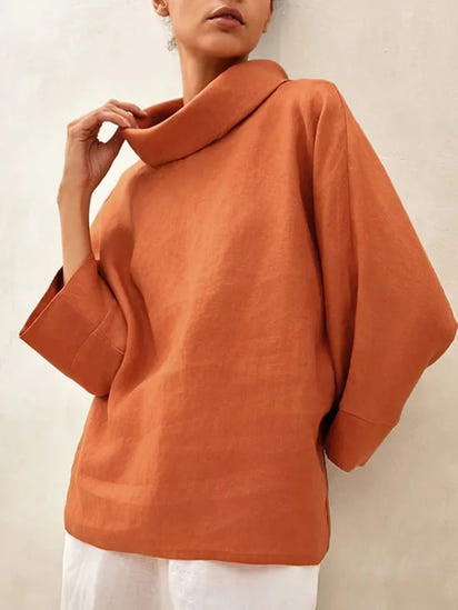 Women's Linen Casual Casual Long Sleeve Top