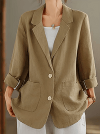 Women's Casual Solid Color Loose Lapel Single Breasted Jacket