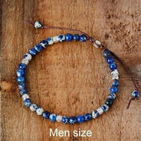 Handmade Purple Jasper Stone Adjustable Bracelet