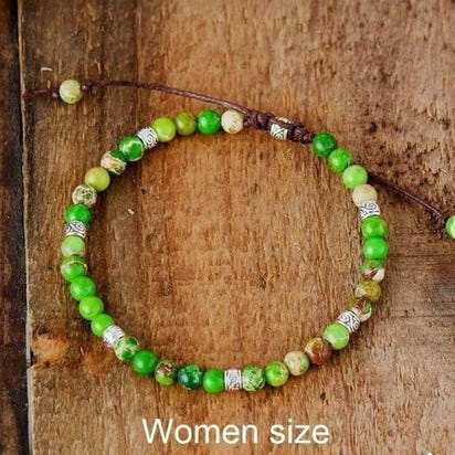 Handmade Purple Jasper Stone Adjustable Bracelet