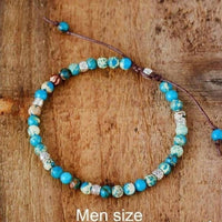 Handmade Purple Jasper Stone Adjustable Bracelet