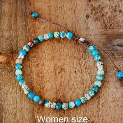 Handmade Purple Jasper Stone Adjustable Bracelet