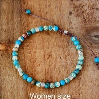 Handmade Purple Jasper Stone Adjustable Bracelet