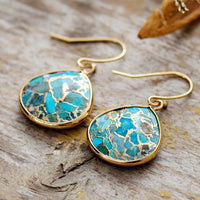 Handmade Turquoise Jasper Earrings