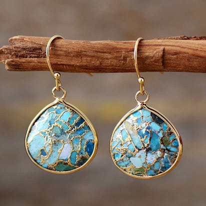 Handmade Turquoise Jasper Earrings