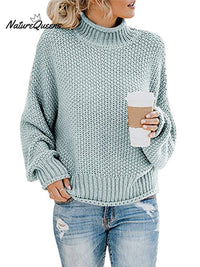 Thick Line Turtleneck Pullover Sweater