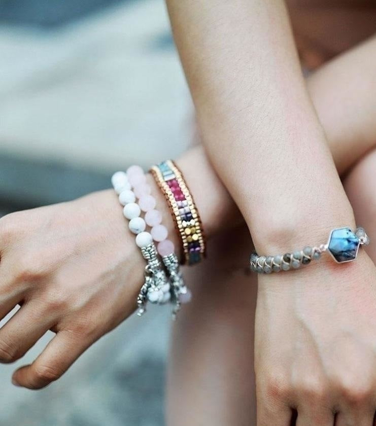 Natural Amazonite Tree Of Life Bead Bracelet