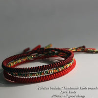 Tibetan Buddhist Handmade Lucky Knots Bracelet